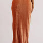 Maxi Slit Skirt|Rust
