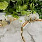Prehnite Wire Wrapped Bangle Bracelet