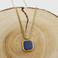 Lapis Lazuli Geometric Square Necklace