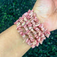 Rhodonite Chip Bracelet | Self Love + Emotional Balance