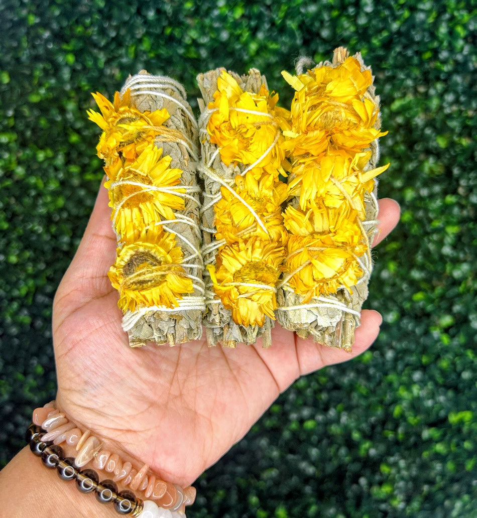 Sunflower + White Sage Bundle
