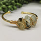 Prehnite Wire Wrapped Bangle Bracelet