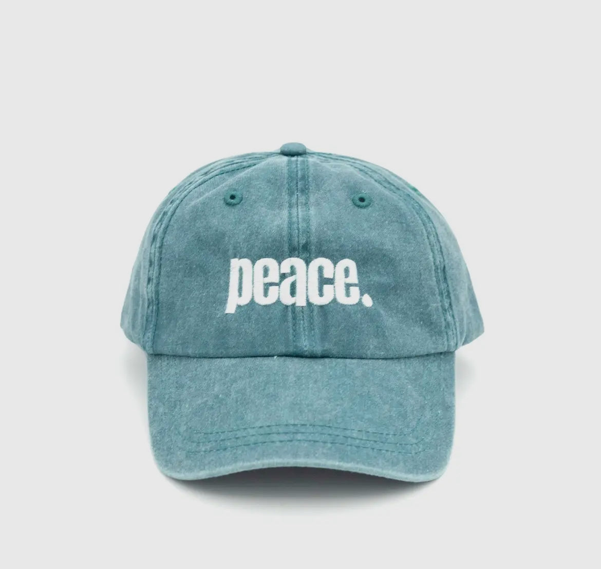 Statement Peace Cap | Washed Teal