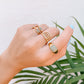 Emerald Green Signet Ring