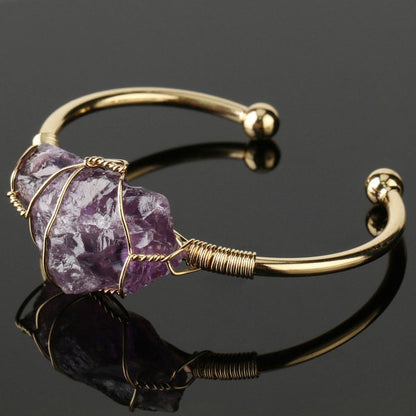 Amethyst Raw Crystal|Cuff