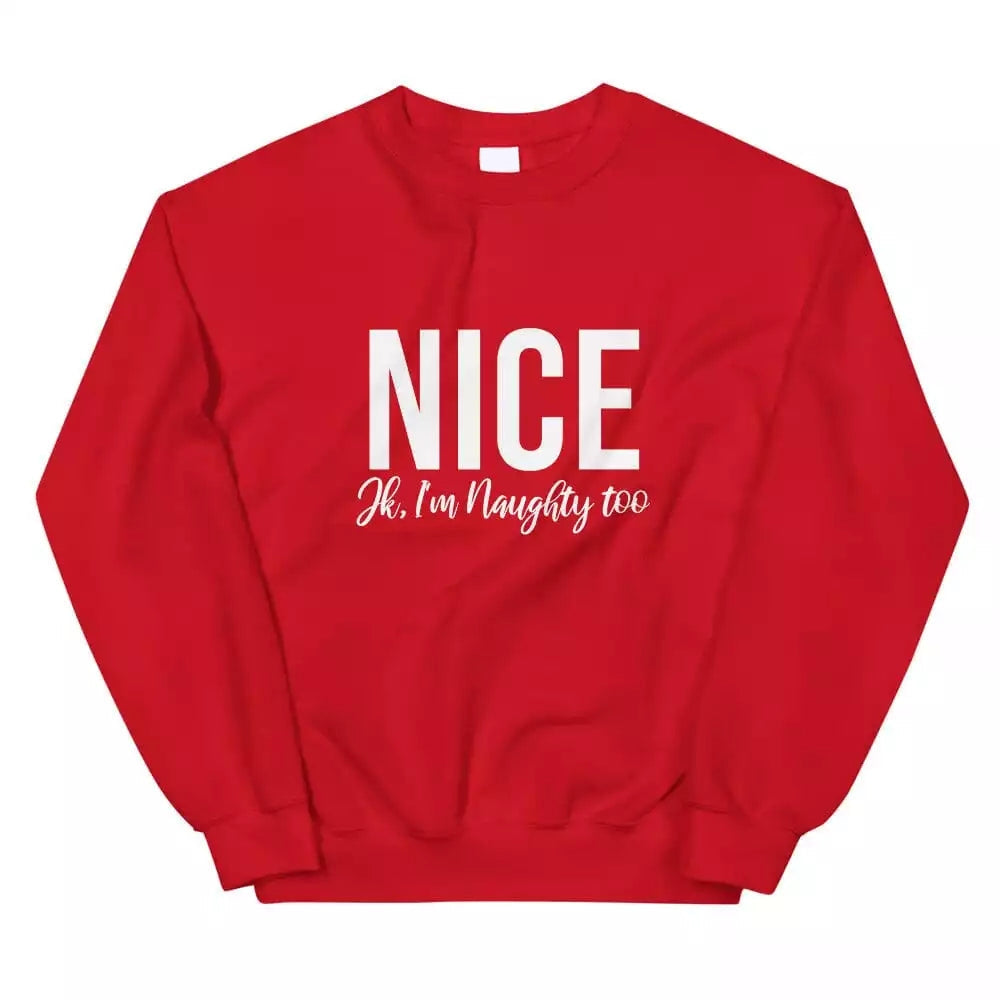Naughty & Nice Couples Sweatshirt